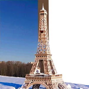Snow-covered Eiffel Tower Png 11 PNG image