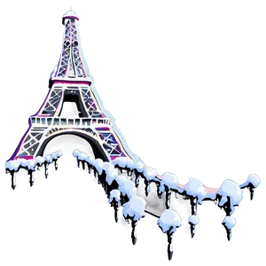 Snow-covered Eiffel Tower Png Ppu9 PNG image