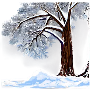 Snow-covered Giant Tree PNG 68 PNG