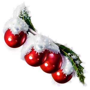 Snow Covered Holly Berries Png 06252024 PNG image