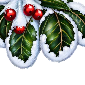 Snow Covered Holly Berries PNG Oju28 PNG