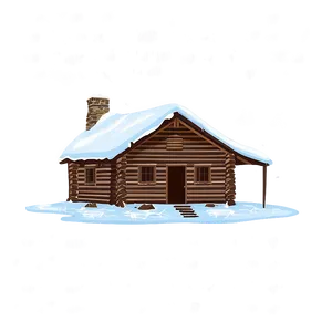 Snow-covered Log Cabin PNG 21