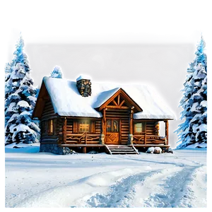 Snow-covered Log Cabin PNG Rvi88 PNG