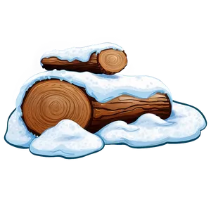 Snow-covered Log Png 05252024 PNG image
