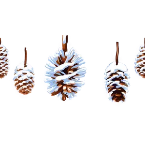 Snow Covered Pine Cones PNG Ert71