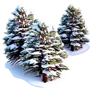 Snow-covered Pine Trees Photo PNG 05212024