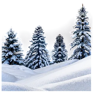 Snow-covered Pine Trees Photo PNG Ctu46