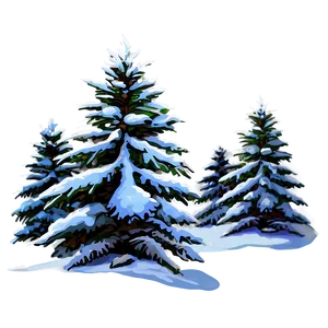 Snow-covered Pine Trees PNG 34 PNG