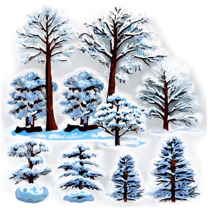 Snow-covered Pine Trees Png Dpm40 PNG image