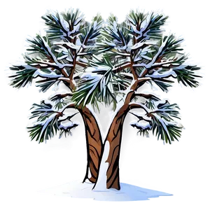 Snow-covered Pine Trees Png Lit89 PNG image