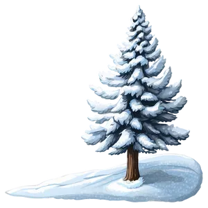 Snow-covered Tree Drawing PNG Nww PNG