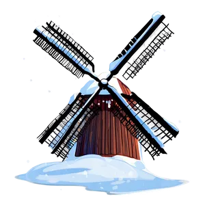Snow-covered Windmill Png Ymx PNG image