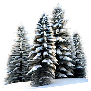 Snow Draped Winter Trees PNG Sda33 PNG