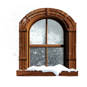 Snow Encrusted Window PNG Lqq44
