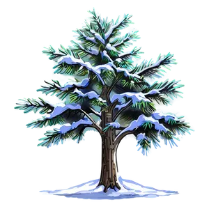 Snow Kissed Tree PNG Wrv PNG