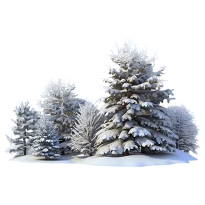 Snow Laden Trees Png 06292024 PNG image