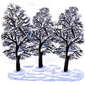 Snow Laden Trees Png Bks PNG image