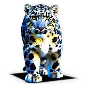 Snow Leopard And Mountain Background PNG Lmu52 PNG
