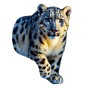 Snow Leopard During Sunset Png 49 PNG image