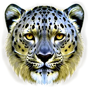 Snow Leopard Face Closeup Png 06122024 PNG image