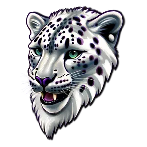 Snow Leopard Illustration PNG 06122024