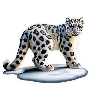 Snow Leopard Illustration Png 37 PNG image