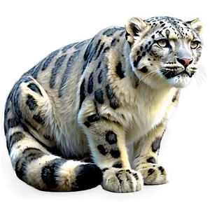 Snow Leopard Illustration Png Yiv PNG image