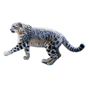 Snow Leopard In A Snowstorm PNG Uuw
