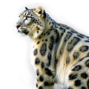 Snow Leopard Side Profile PNG 06122024