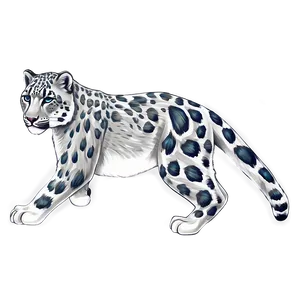 Snow Leopard Sketch Art Png Fxe8 PNG image