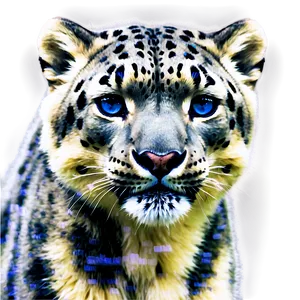 Snow Leopard With Snowflakes Png 47 PNG image