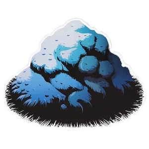 Snow Pile Silhouette PNG 38
