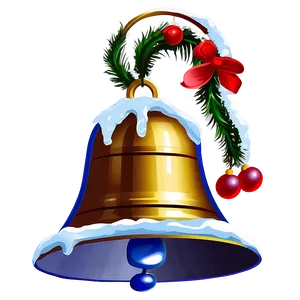 Snow Topped Christmas Bell Png 23 PNG image