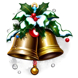 Snow Topped Christmas Bell PNG 58