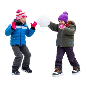 Snowball Fight Fun Png Gef48 PNG image