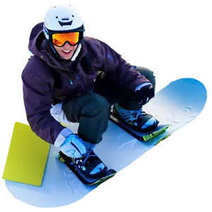Snowboard In Snow PNG Mwb97