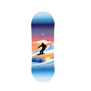Snowboard Sunset PNG 05242024 PNG