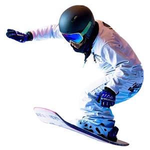 Snowboard Training PNG Bdw