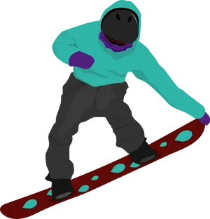 Snowboarder_in_ Action_ Vector
