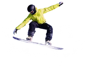 Snowboarder Mid Air Trick PNG image