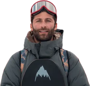 Snowboarder Portrait With Goggles