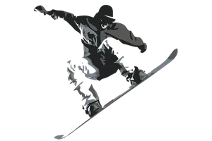 Snowboarder Silhouette Stunt