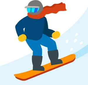 Snowboarderin Actionon Slope