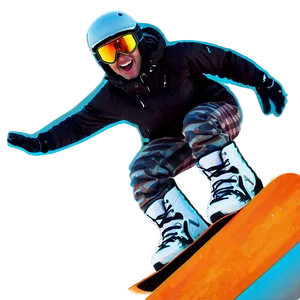 Snowboarding Thrill PNG Eyj36