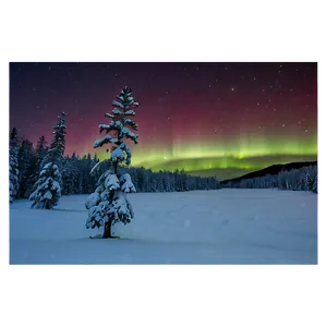 Snowfall At Northern Lights PNG 99 PNG