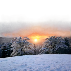Snowfall At Sunrise PNG 15