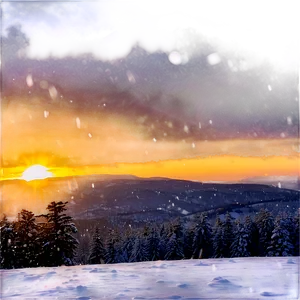 Snowfall At Sunrise PNG Agj