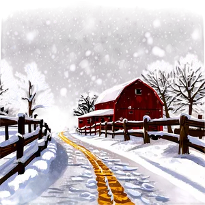 Snowfall Country Road PNG 6 PNG