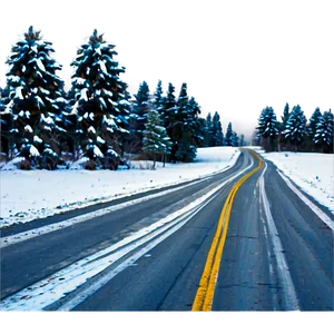 Snowfall Country Road Png Oct6 PNG image