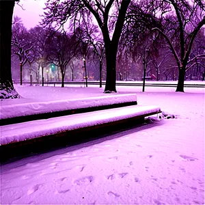 Snowfall In City Park PNG Rro35 PNG